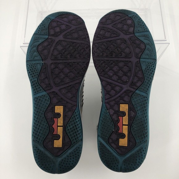 Nike LeBron X Air Max Akron Aeros Mens 9.5 Low Teal Platinum 2013 579765-002 main image 6
